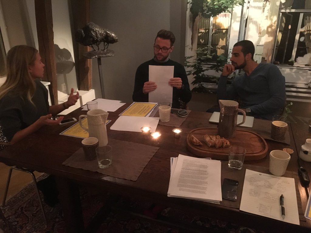 Cecilia Andrén-Nyström, Anders Bengtsson och Mohammed Al-Hakim ur Sverige Uniteds priskommitté.