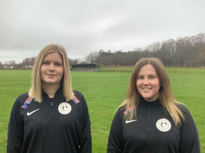 Nominerade till Sverige Uniteds Guldhanden-stipendium Fanny Andersson och Julia Johansson Unite People FC