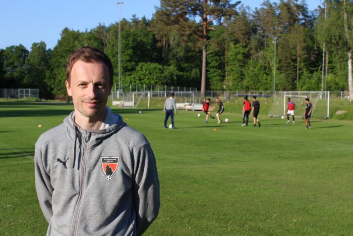 Ilir Alaj Karlshamn United vid Svängsta IP